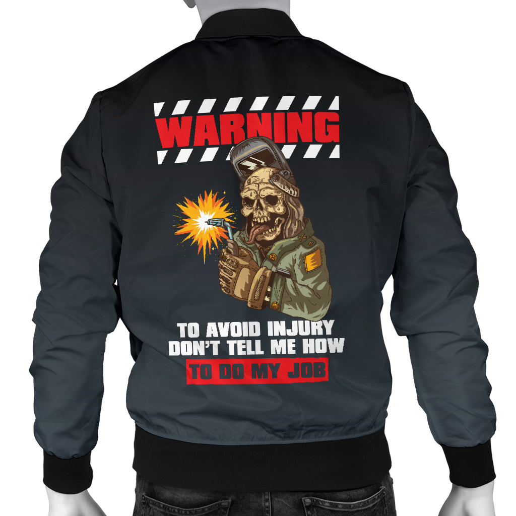 Welder Warning Men's Bomber Jacket
