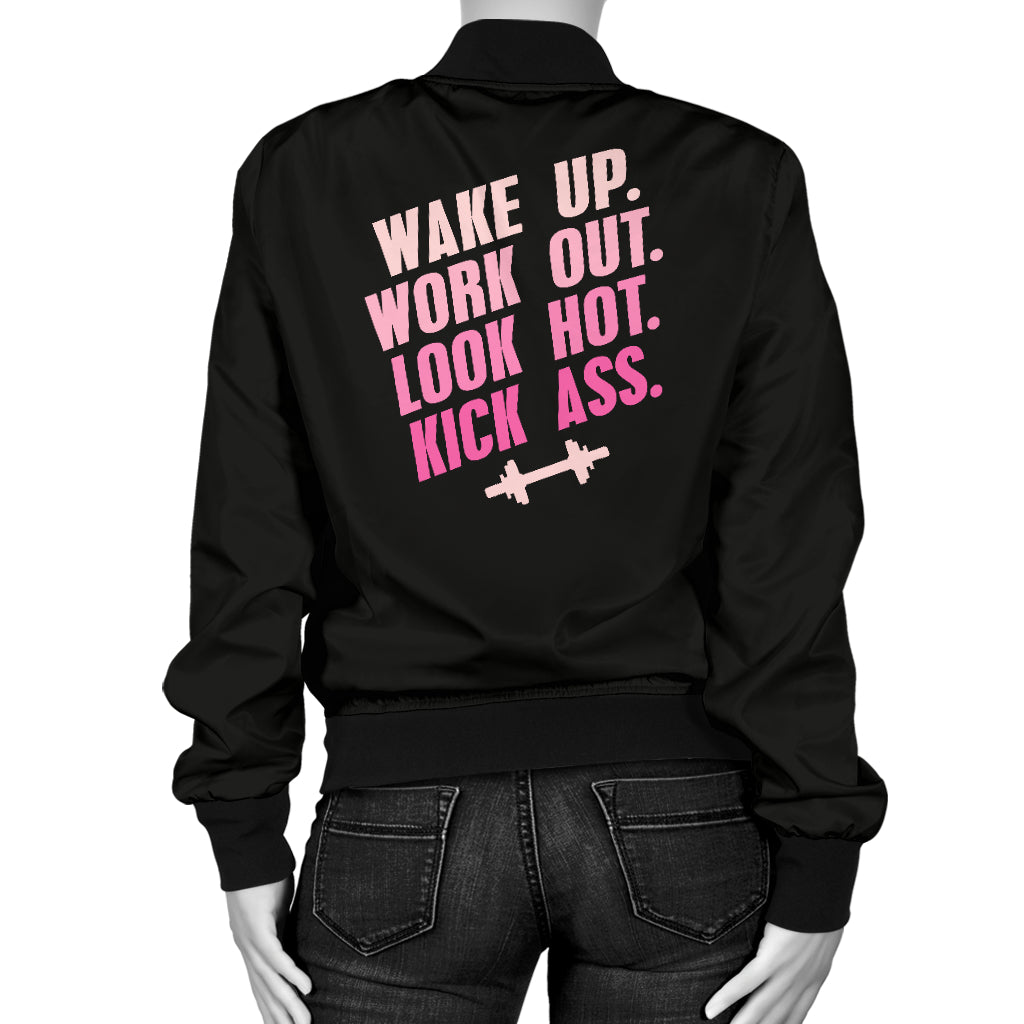 Wake Up Work Out Women's Bomber Jacket