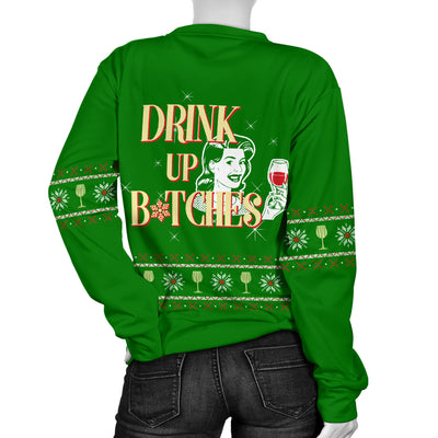 Drink Up Women's Ugly Xmas Sweater