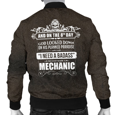God Made A Mechanic Men's Bomber Jacket