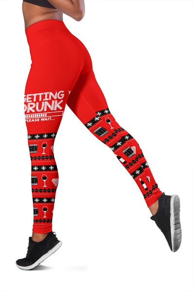 Getting Drunk Xmas Leggings