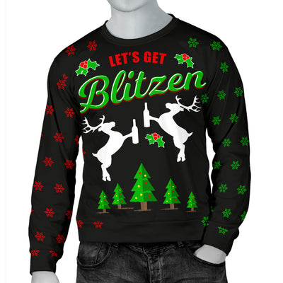 Let's Get Blitzen Men's Ugly Xmas Sweater