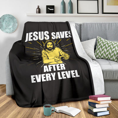Jesus Saves After Every Level Premium Blanket