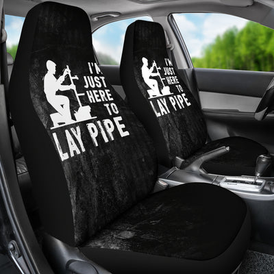Lay Pipe Plumber Car Seat Covers (set of 2)