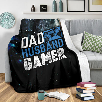 Dad Husband Gamer PS Premium Blanket