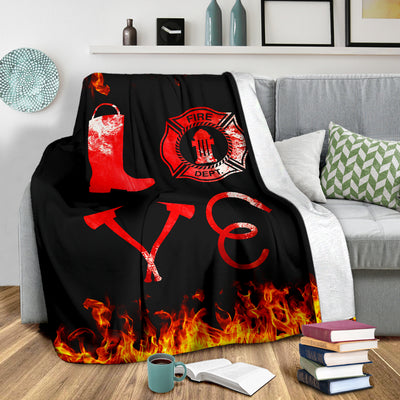 Firefighter Love Premium Blanket