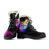 Better With A Pit Colorful Womens Faux Fur Leather Boots