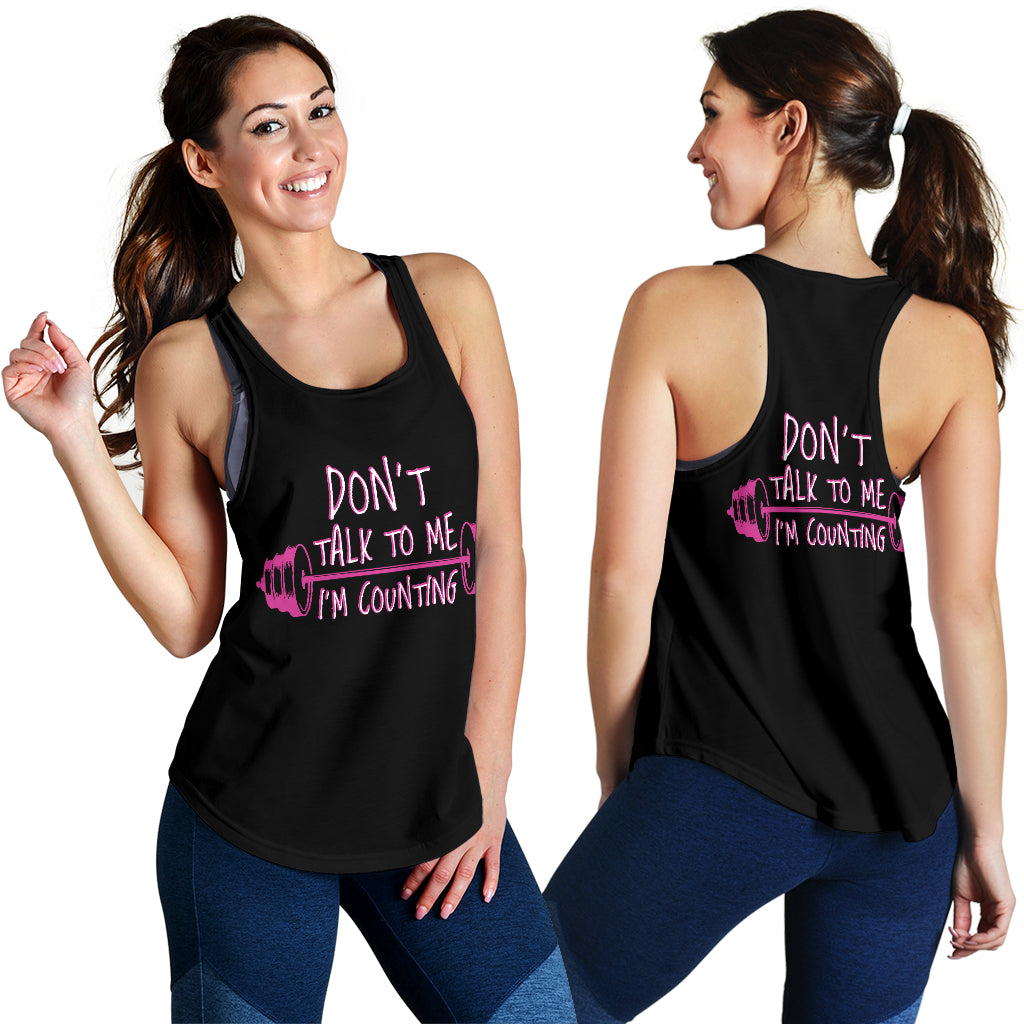Don't Talk To Me I'm Counting Women's Racerback Tank