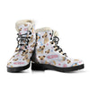 I Love Pugs Womens Faux Fur Leather Boots