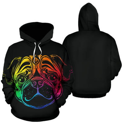 Rainbow Pug Hoodie