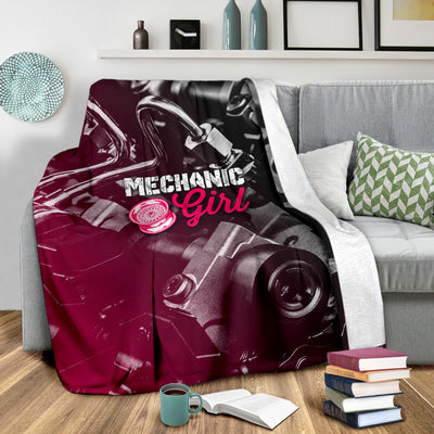 Mechanic Girl Premium Blanket