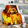 Battling Flames Premium Blanket - firefighter bestseller