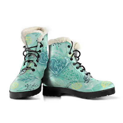 Floral Hair Life Womens Faux Fur Leather Boots - Hairstylist Bestseller