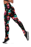 Snowy Sugar Skull Xmas Leggings