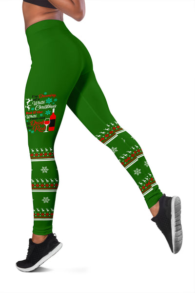 Dreaming of A Wine Xmas Leggings