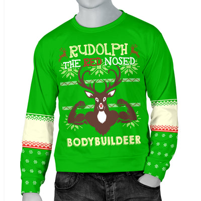 Rudolph Bodybuilder Men's Ugly Xmas Sweater