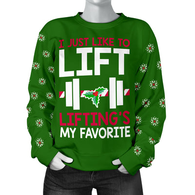 Lifting's My Favorite Women's Ugly Xmas Sweater