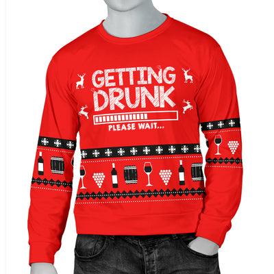 Getting Drunk Men's Ugly Xmas Sweater