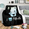 I Love Pitbulls Premium Blanket