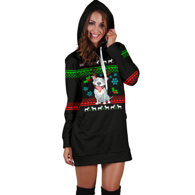 Reindeer Pit Bull Hoodie Dress