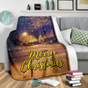 Christmas Night Scene Premium Blanket