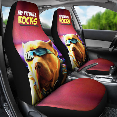 My Pitbull Rocks Car Seat Cover