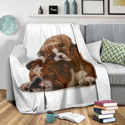 Tired Bulldogs Premium Blanket