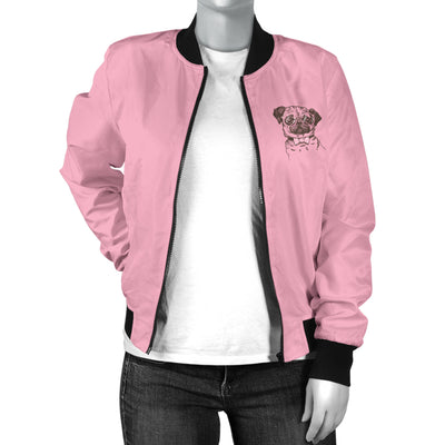 Nerd Pug Women's Bomber Jacket