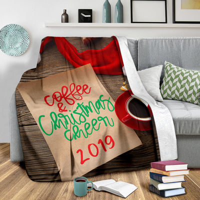 Coffee and Christmas Cheer 2019 Premium Blanket