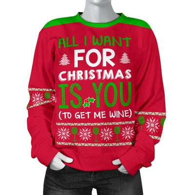 Get Me Wine Women's Ugly Xmas Sweater