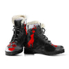 Pitbull Hearts Womens Faux Fur Leather Boots