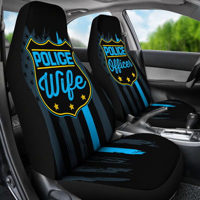 Police Wife & Officer Car Seat Covers (set of 2)