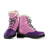 Wine Grapes Womens Faux Fur Leather Boots
