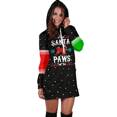 Santa Paws Pug Hoodie Dress