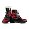 Us Firefighter Mens Faux Fur Leather Boots