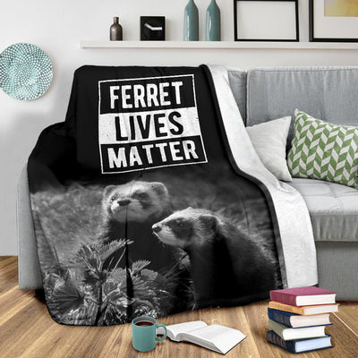 Ferret Lives Matter Premium Blanket