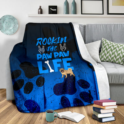Rockin Paw Paw Life Pug Premium Blanket