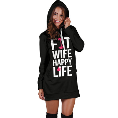 Fit Wife Happy Life Hoodie Dress