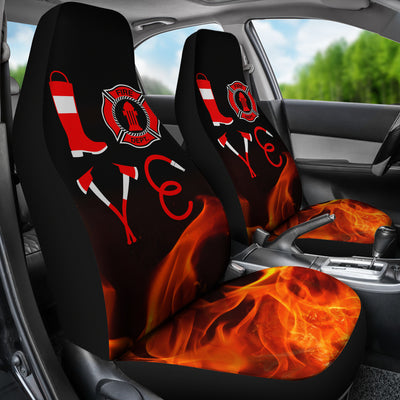 Love Firefighter Car Seat Covers (set of 2)