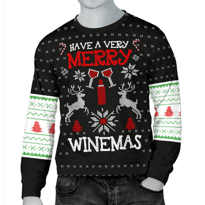 Merry Winemas Men's Ugly Xmas Sweater