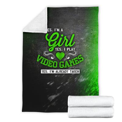 Yes I'm A Girl Yes I Play Video Games Premium Blanket