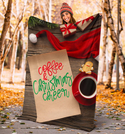 Coffee and Christmas Cheer Premium Blanket