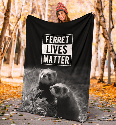 Ferret Lives Matter Premium Blanket