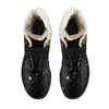 Pug In Stars Womens Faux Fur Leather Boots