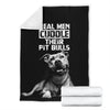 Real Men Cuddle Their Pit Bulls Premium Blanket