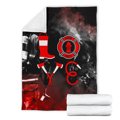 Firefighter Love Premium Blanket - firefighter bestseller