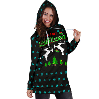 Let's Get Blitzen Hoodie Dress