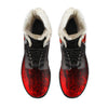 Red Hot Firefighter Mens Faux Fur Leather Boots