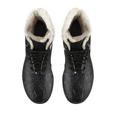 Beast Mens Faux Fur Leather Boots
