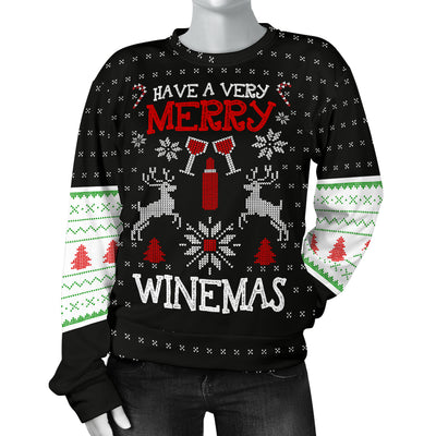 Merry Winemas Women's Ugly Xmas Sweater